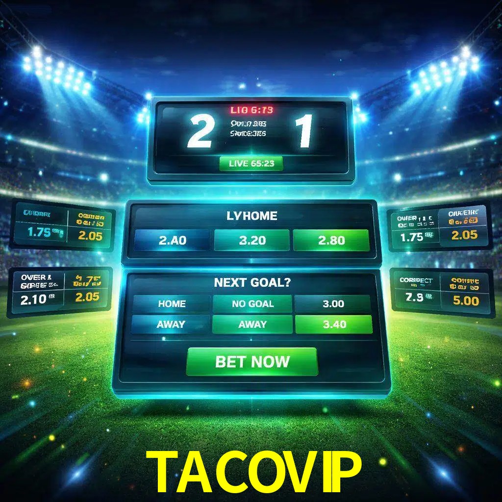 Vista de apuestas en vivo TACOVIP durante un partido en curso