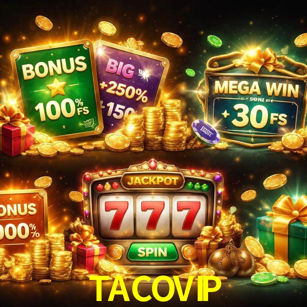 Tipos de bonos TACOVIP incluyendo recompensas de bienvenida y promociones continuas